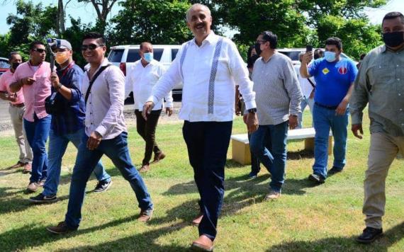 Gobernador realiza gira de trabajo con el alcalde de Cunduacán
