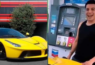 Eduin Caz se queja de su Ferrari porque gasta mucha gasolina