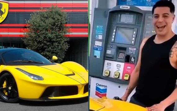 Eduin Caz se queja de su Ferrari porque gasta mucha gasolina