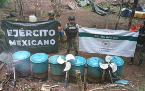 Ejército Mexicano asegura 100 kilos de metanfetamina en Sinaloa