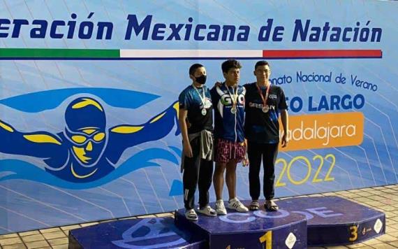 Nadadores tabasqueños lograron oro y bronce en Guadalajara