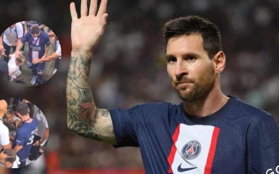 Lionel Messi salva a niño de guardias de seguridad y le concede una selfie