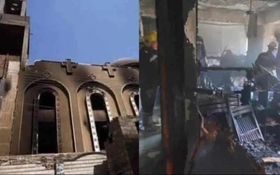 Incendio en una iglesia de Egipto deja al menos 41 muertos