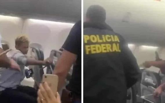 Pasajero enloquece y rompe asientos de avión en Brasil