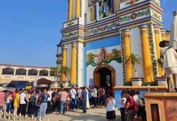 Sorprende llegada de 2 mil peregrinos a iglesia de Cupilco en Comalcalco