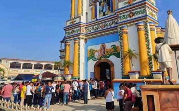 Sorprende llegada de 2 mil peregrinos a iglesia de Cupilco en Comalcalco
