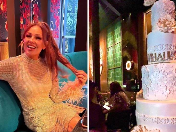 Thalía festejo su cumpleaños en restaurante de un cantante
