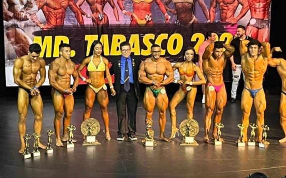 Todo un éxito el Mr. Tabasco 2022 de fisicoconstructivismo y fitness, que se llevó a cabo en el Teatro del IMSS