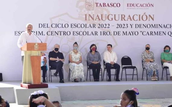 El gobernador del estado pone en marcha el inicio del ciclo escolar 2022-2023