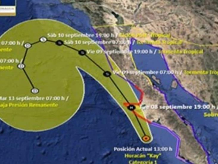 Huracán Kay toca tierra en Baja California Sur; mantiene vientos de 120 km/h Huracán Kay toca tierra en Baja California Sur; mantiene vientos de 120 km/h