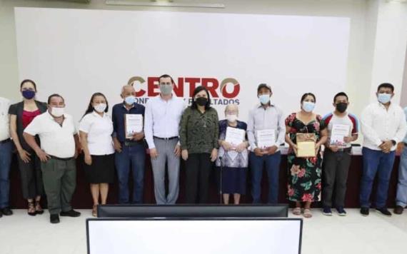 El Ayuntamiento de Centro, premió a los ganadores del reto Cuidado de Frentes de Casa en Centro"