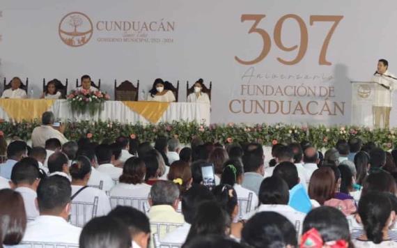 Celebra gobierno de Cunduacán el 397 aniversario de la fundación del municipio