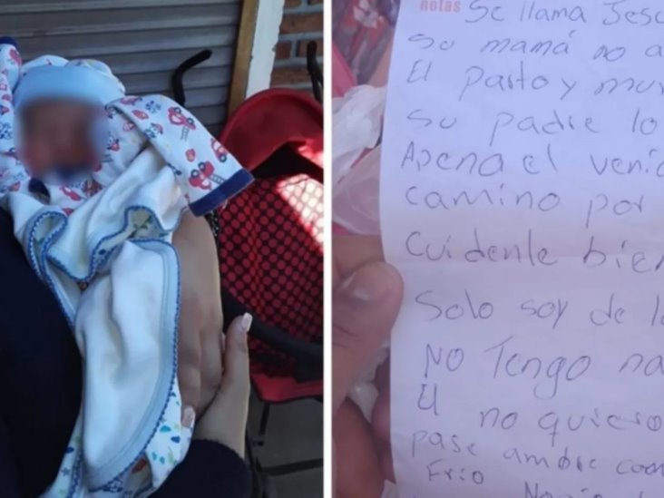Abandonan a bebé en la calle con una carta Abandonan a bebé en la calle con una carta