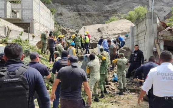 Derrumbe en Cuernavaca deja 3 muertos