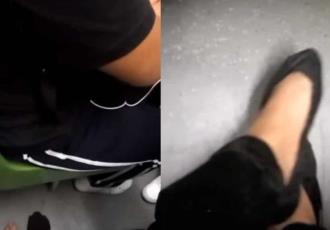 Mujer graba viaje en Metro sin uno de sus zapatos; se lo tiraron a las vías