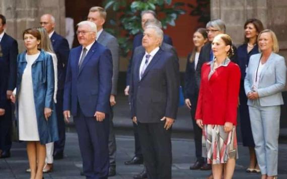 AMLO recibe al presidente de Alemania Frank-Walter Steinmeier en Palacio Nacional