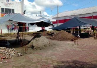 INAH encuentra más restos arqueológicos en parque central Benito Juárez 