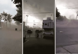 Impresionante tornado sorprende en Guamúchil, Sinaloa