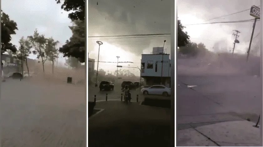 Impresionante tornado sorprende en Guamúchil, Sinaloa Impresionante tornado sorprende en Guamúchil, Sinaloa