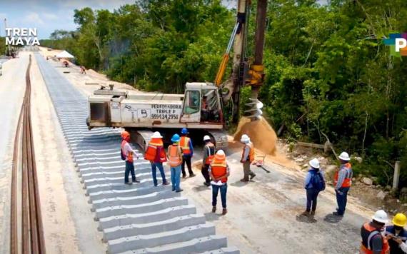 En Tabasco, avanza nuevo puente en Boca del Cerro para abrir paso al Tren Maya sobre río Usumacinta