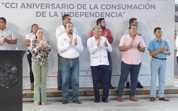 Realizan ceremonia cívica por el 201 aniversario de la consumación de la independencia de México
