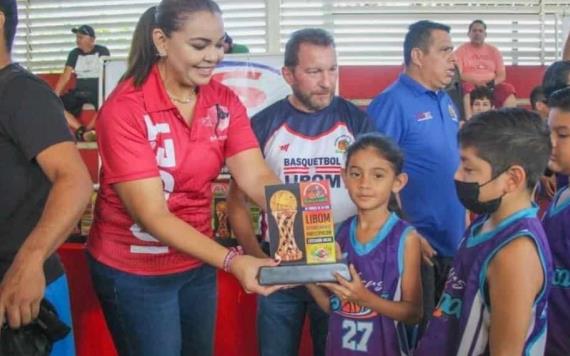 Realizan premiación e inauguración del XVI torneo de la Liga Infantil y Juvenil de Basquetbol Olmeca-Maya