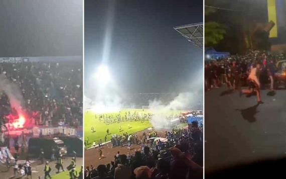 Reportan decenas de muertos en un partido de fútbol tras una batalla campal en Indonesia