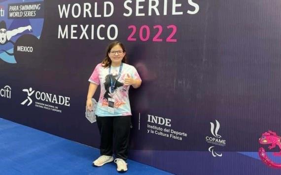 La nadadora comalcalquense, Naomi Somellera comenzó de buena forma su participación en la Serie Mundial