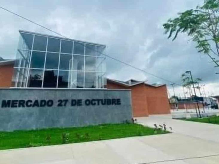 Realizan últimos detalles del mercado 27 de Octubre en Comalcalco Realizan últimos detalles del mercado 27 de Octubre en Comalcalco