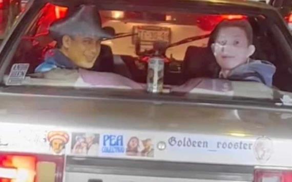 Taxi lleva a Valentín Elizalde y Octavio Ocaña: Usuarios comparten video viral