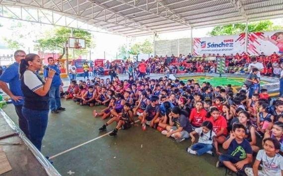 En un ambiente de fiesta y diversión se llevó a cabo el Festival Estatal de Minibasket en Villahermosa