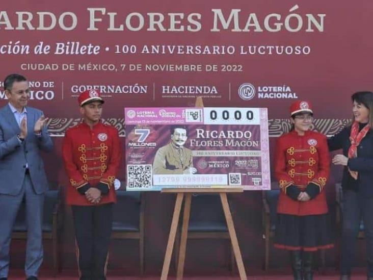 Develan Gobernación, Lotería Nacional e INEHRM billete conmemorativo en honor a Ricardo Flores Magón Develan Gobernación, Lotería Nacional e INEHRM billete conmemorativo en honor a Ricardo Flores Magón