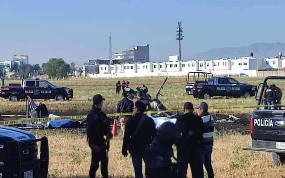 Así cayó el helicóptero donde murió el secretario de Seguridad de Aguascalientes