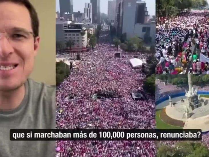 Reprocha Anaya que AMLO prometió renunciar si 100 mil marchaban en su contra Reprocha Anaya que AMLO prometió renunciar si 100 mil marchaban en su contra