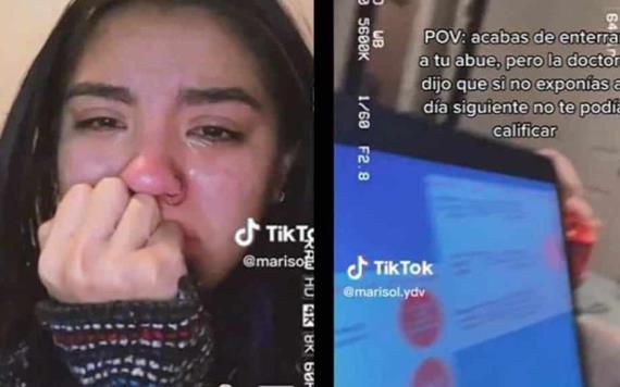 Joven acaba de enterrar a su abuelo y en la escuela la obligan a exponer; caso indigna