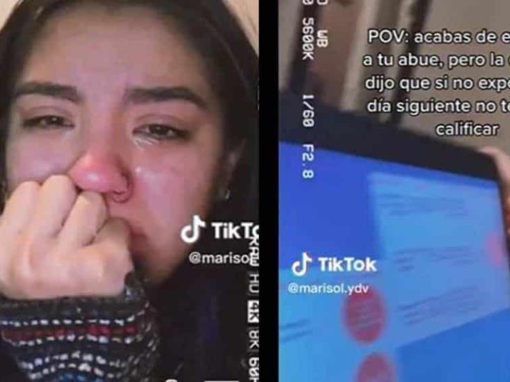 Joven acaba de enterrar a su abuelo y en la escuela la obligan a exponer; caso indigna Joven acaba de enterrar a su abuelo y en la escuela la obligan a exponer; caso indigna