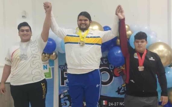 Halterista macuspanense logró tres medallas de plata en el Torneo Nacional del Pavo 2022