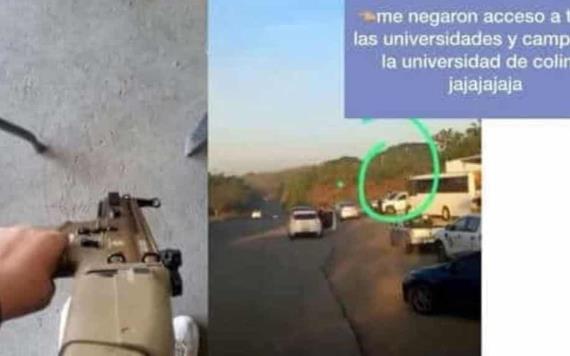 Estudiante de bachillerato amenaza con tiroteo en Colima