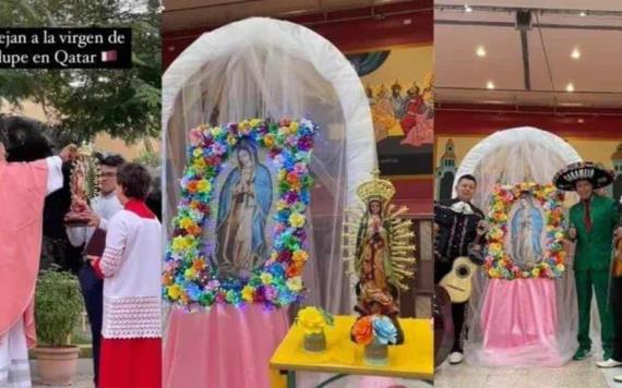 Mexicanos en Qatar festejan a la Virgen de Guadalupe