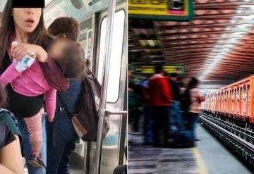 Mujer que viajaba con bebés en el metro de la Ciudad de México y pedía dinero fue remitida al DIF