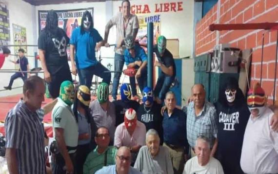 Leyendas de la lucha libre tabasqueña realizaron su tradicional posada