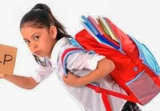 Los daños que pueden ocasionar mochilas pesadas a alumnos de primaria