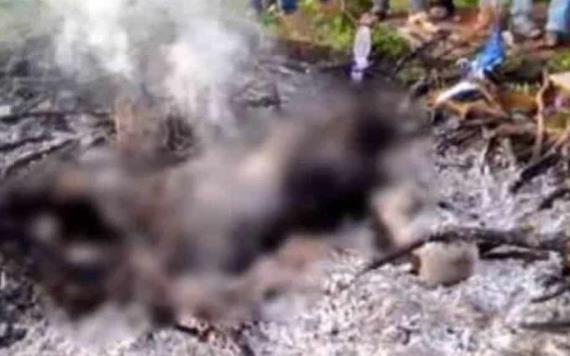 Presunto ladrón de autos es quemado vivo en Chiapas