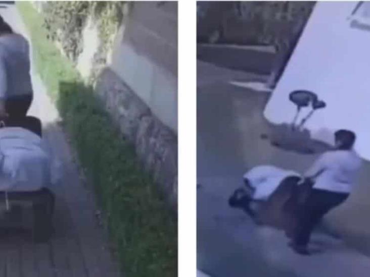Mujer en Puebla se roba una caja fuerte y se la lleva en carrito Mujer en Puebla se roba una caja fuerte y se la lleva en carrito