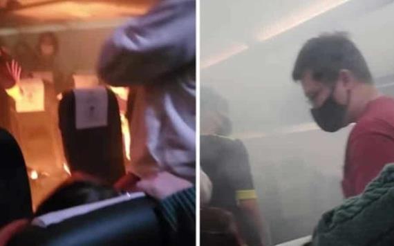 Cargador explota y provoca incendio en avión, previo al despegue con destino a Singapur