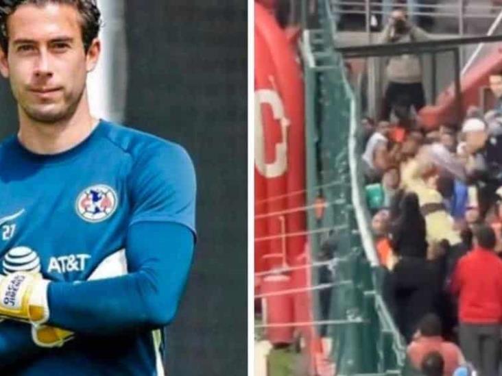 Portero del América Óscar Jiménez, regala playera a niño y hombre se la arrebata Portero del América Óscar Jiménez, regala playera a niño y hombre se la arrebata