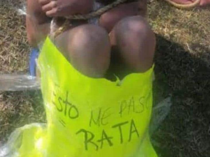 ´Esto me pasó por rata´, vecinos golpean, desnudan y amarran a ladrón ´Esto me pasó por rata´, vecinos golpean, desnudan y amarran a ladrón