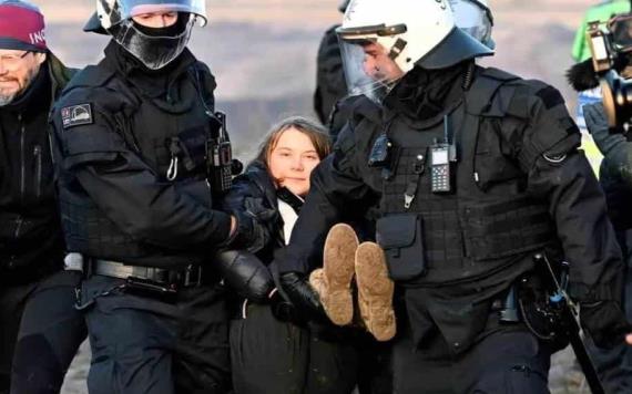 Detienen a la activista Greta Thunberg en plena protesta en una mina de carbón
