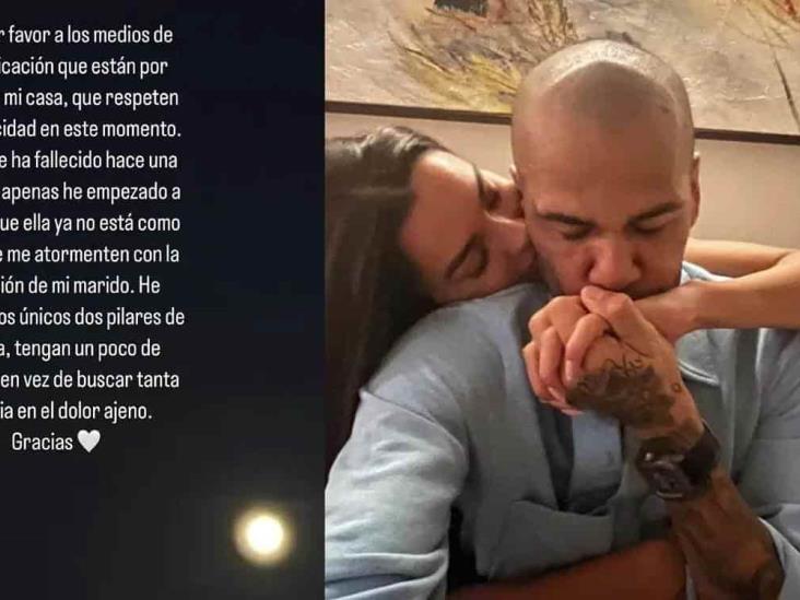 Respeten mi privacidad: Joana Sanz, esposa de Dani Alves rompe el silencio tras arresto Respeten mi privacidad: Joana Sanz, esposa de Dani Alves rompe el silencio tras arresto