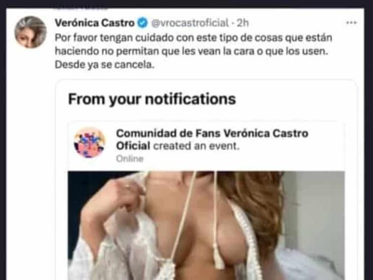 Verónica Castro se deslinda de sensual evento anunciado en redes Verónica Castro se deslinda de sensual evento anunciado en redes
